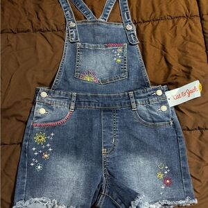 Target Cat & Jack Embroidered Denim Overalls
